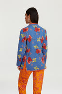 Reversible Jhodpuri Jacket - Ibisco Royalblue