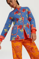 Reversible Jhodpuri Jacket - Ibisco Royalblue