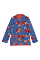 Reversible Jhodpuri Jacket - Ibisco Royalblue