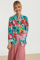 Reversible Jhodpuri Jacket - Nizam Allover Ferozi