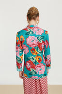 Reversible Jhodpuri Jacket - Nizam Allover Ferozi