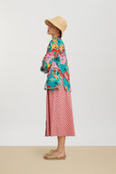Reversible Jhodpuri Jacket - Nizam Allover Ferozi