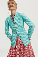 Reversible Jhodpuri Jacket - Nizam Allover Ferozi
