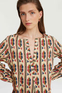 Khubani Dress - Amer Ikat Blue