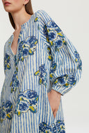 Khubani Dress - Ortensietta Stripes Plumbago