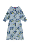 Khubani Dress - Ortensietta Stripes Plumbago