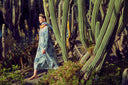 Khubani Dress - Ortensietta Stripes Plumbago