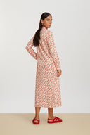 Long Kurta - Leopard Touch Small Red
