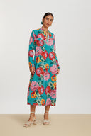 Long Kurta - Nizam Allover Ferozi