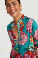Long Kurta - Nizam Allover Ferozi