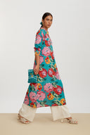Long Kurta - Nizam Allover Ferozi
