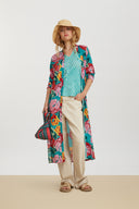 Long Kurta Open - Nizam Allover Ferozi