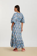 Mandili Dress - Saheli Ikat Indigo