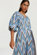 Mandili Dress - Saheli Ikat Indigo