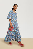 Mandili Dress - Saheli Ikat Indigo