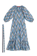 Mandili Dress - Saheli Ikat Indigo