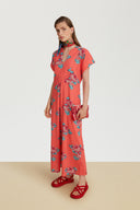 Saffron Kaftan - Kimono Crisantemo Geranium