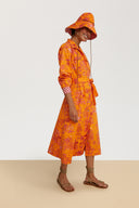Saharian Dress - Toile De Jouy Orange