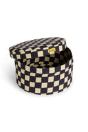 Box Fabric Set Of 3 - Checks Black-White
