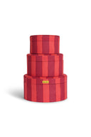Box Fabric Set Of 3 - Stripes Red-Rany