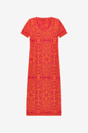 Abito Amla - Damask Design Orange