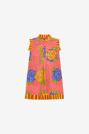 Abito Spring Bambina - Big Flower Old Pink