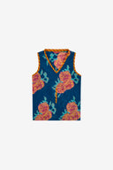 Banyan Top - Leopard Flower Dark Teal