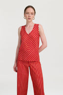 Banyan Top - Mini Stripes Red