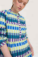 Batumi Shirt - Kusama Checkdark Teal