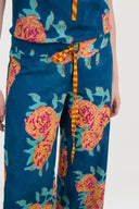 Pantaloni Cabana - Leopard Flower Dark Teal