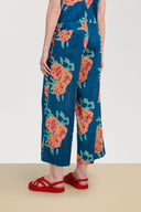 Cabana Pants - Leopard Flower Dark Teal