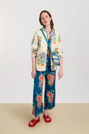 Pantaloni Cabana - Leopard Flower Dark Teal