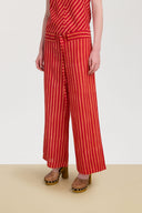 Cabana Pants - Mini Stripes Red