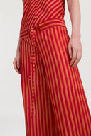 Cabana Pants - Mini Stripes Red