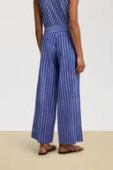 Cabana Pants - Mini Stripes Plumbago