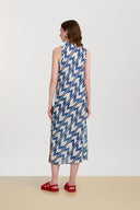 Cheack Dress - Ikat Arrow Blue