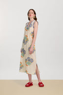 Cheack Dress - Positano Flower Plumbago