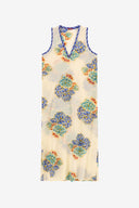 Cheack Dress - Positano Flower Plumbago