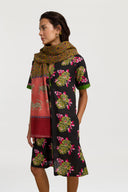 Kotadoria Shawl 100X200Cm - Dragon Tiger Green Gold