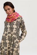 Silk Shawl 100X200Cm - Dragon Cloud Fuxia