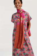 Silk Shawl 100X200Cm - Dandelion Fuxia