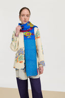 Silk Shawl 100X200Cm - Dandelion Blue