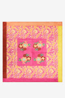 Foulard Silk 100X100Cm - Dragon Cloud Fuxia