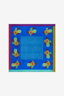 Foulard Silk 100X100Cm - Dandelion Blue