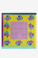 Foulard Silk 100X100Cm - Dandelion Green Gold