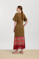 Guava Kaftan - Dragon Tiger Green Gold
