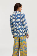 Jhodpuri Jacket - Ikat Arrow Blue