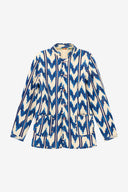 Giacca Jhodpuri - Ikat Arrow Blue