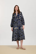 Khubani Dress - Kasuri Damask Black