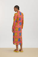 Long Kurta - Big Flower Old Pink